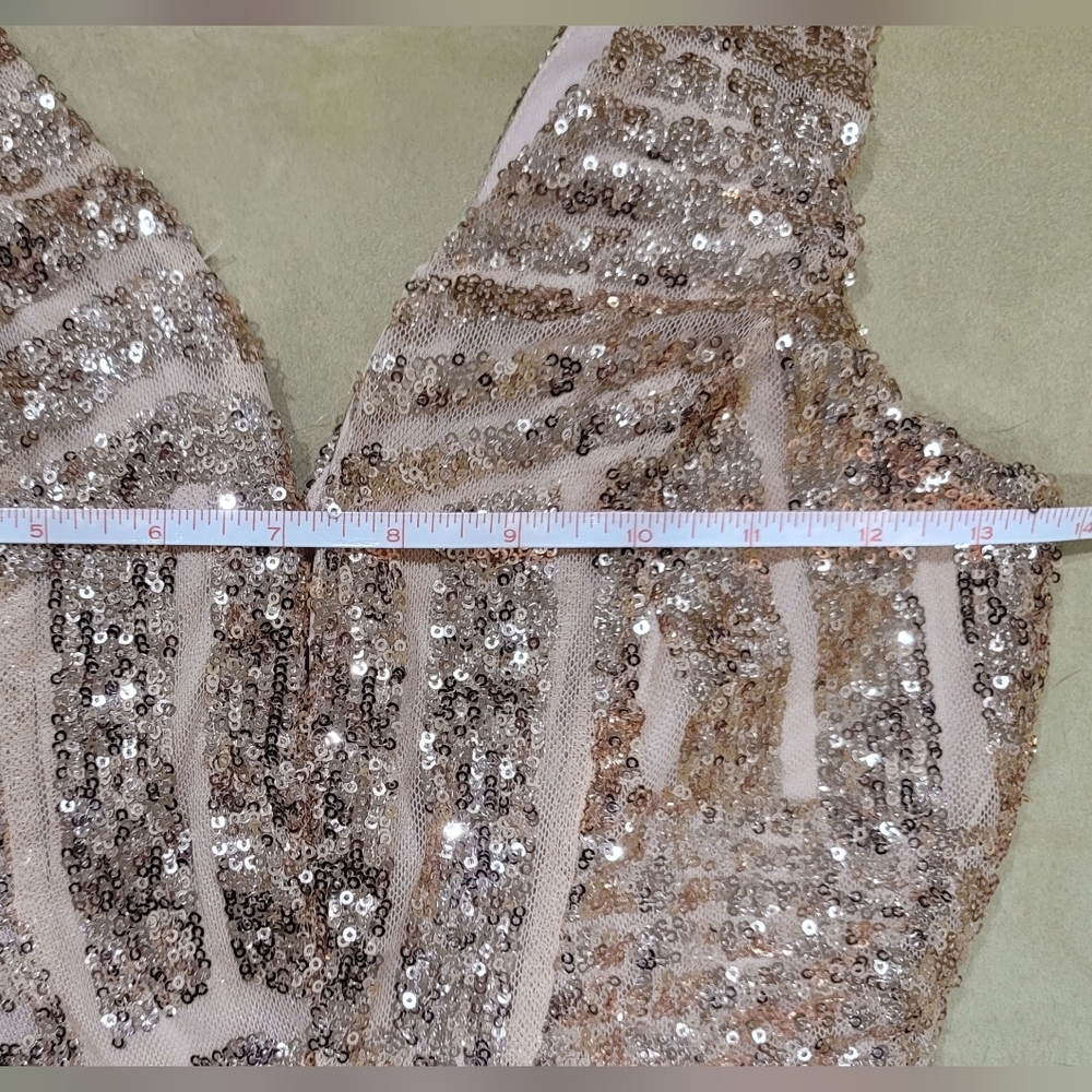 NWOT Rose Gold Sequin Dress - Picture 10 of 12
